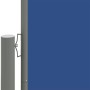 Toldo lateral retráctil azul 117x1200 cm