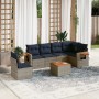 Set de sofás de jardín 7 pzas con cojines ratán sintético gris | Foro24.es | Tu tienda online para hogar, jardín y más Foro24.es