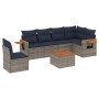 Set de sofás de jardín 7 pzas con cojines ratán sintético gris | Foro24.es | Tu tienda online para hogar, jardín y más Foro24.es