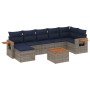 Set de sofás de jardín 8 pzas con cojines ratán sintético gris | Foro24.es | Tu tienda online para hogar, jardín y más Foro24.es