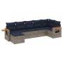 Set de sofás de jardín 7 pzas con cojines ratán sintético gris | Foro24.es | Tu tienda online para hogar, jardín y más Foro24.es