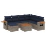 Set de sofás de jardín 8 pzas con cojines ratán sintético gris von , Gartensets - Ref: Foro24-3227055, Preis: 550,48 €, Rabat...