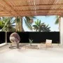 Black retractable side awning 140x1000 cm by vidaXL, Umbrellas - Ref: Foro24-318024, Price: 103,30 €, Discount: %