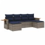 Set de sofás de jardín 6 pzas con cojines ratán sintético gris | Foro24.es | Tu tienda online para hogar, jardín y más Foro24.es