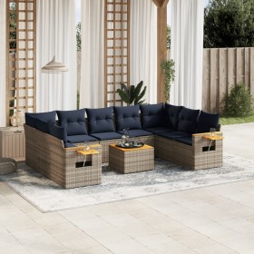 Set de sofás de jardín 10 pzas con cojines ratán sintético gris von , Gartensets - Ref: Foro24-3227125, Preis: 720,06 €, Raba...