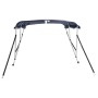 Toldo bimini 3 arcos con paredes laterales 183x(137-152)x137 cm de , Cubiertas para almacenamiento de barcas - Ref: Foro24-94...