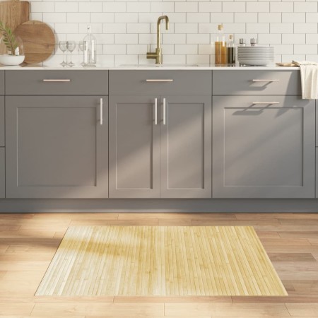 Alfombra rectangular bambú color natural claro 80x100 cm von , Teppiche - Ref: Foro24-376771, Preis: 19,46 €, Rabatt: %