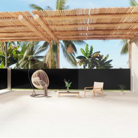 Retractable black side awning 140x1200 cm by vidaXL, Umbrellas - Ref: Foro24-318060, Price: 112,15 €, Discount: %
