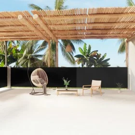 Retractable black side awning 140x1200 cm by vidaXL, Umbrellas - Ref: Foro24-318060, Price: 110,69 €, Discount: %