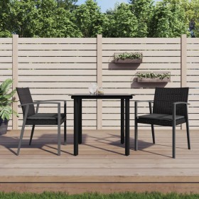 Juego comedor jardín 3 piezas y cojines ratán sintético y acero by , Garden sets - Ref: Foro24-3186987, Price: 241,41 €, Disc...