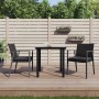 Juego comedor jardín 3 piezas y cojines ratán sintético y acero by , Garden sets - Ref: Foro24-3186987, Price: 241,41 €, Disc...