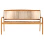 Banco de jardín apilable y cojín madera maciza de teca 159 cm by , garden benches - Ref: Foro24-3063313, Price: 237,05 €, Dis...