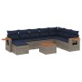 Set de sofás de jardín 9 pzas con cojines ratán sintético gris von , Gartensets - Ref: Foro24-3227097, Preis: 618,69 €, Rabat...