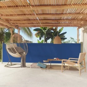 Retractable side awning for blue patio 140x500 cm by vidaXL, Umbrellas - Ref: Foro24-317918, Price: 76,57 €, Discount: %