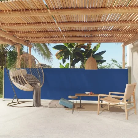 Retractable side awning for blue patio 140x500 cm by vidaXL, Umbrellas - Ref: Foro24-317918, Price: 76,57 €, Discount: %