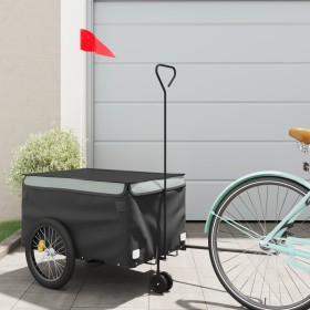 Remolque para bicicleta hierro negro y gris 30 kg von , Fahrradanhänger - Ref: Foro24-94098, Preis: 96,47 €, Rabatt: %