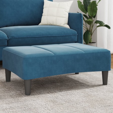 Reposapiés de terciopelo azul 77x55x31 cm by , Ottomans - Ref: Foro24-4007374, Price: 68,23 €, Discount: %