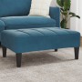 Reposapiés de terciopelo azul 77x55x31 cm von , Osmanen - Ref: Foro24-4007383, Preis: 68,72 €, Rabatt: %