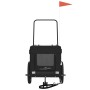 Remolque de bicicleta mascotas hierro tela Oxford negro | Foro24.es | Tu tienda online para hogar, jardín y más Foro24.es