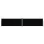 Black retractable side awning 200x1000 cm by vidaXL, Umbrellas - Ref: Foro24-318042, Price: 163,33 €, Discount: %