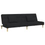 Sofá cama de 2 plazas con taburete tela negro by , Sofas - Ref: Foro24-3258105, Price: 317,21 €, Discount: %