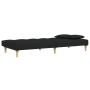 Sofá cama de 2 plazas con taburete tela negro by , Sofas - Ref: Foro24-3258105, Price: 317,21 €, Discount: %