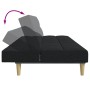 Sofá cama de 2 plazas con taburete tela negro by , Sofas - Ref: Foro24-3258105, Price: 317,21 €, Discount: %