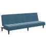 Sofá cama de 2 plazas con taburete terciopelo azul | Foro24.es | Tu tienda online para hogar, jardín y más Foro24.es