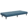 Sofá cama de 2 plazas con taburete terciopelo azul | Foro24.es | Tu tienda online para hogar, jardín y más Foro24.es