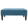 Sofá cama de 2 plazas con taburete terciopelo azul | Foro24.es | Tu tienda online para hogar, jardín y más Foro24.es