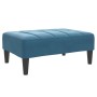 Sofá cama de 2 plazas con taburete terciopelo azul | Foro24.es | Tu tienda online para hogar, jardín y más Foro24.es