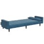Sofá cama de 2 plazas con taburete terciopelo azul by , Sofas - Ref: Foro24-3258132, Price: 337,87 €, Discount: %