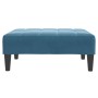 Sofá cama de 2 plazas con taburete terciopelo azul by , Sofas - Ref: Foro24-3258132, Price: 337,87 €, Discount: %
