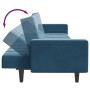 Sofá cama de 2 plazas con taburete terciopelo azul by , Sofas - Ref: Foro24-3258132, Price: 337,87 €, Discount: %