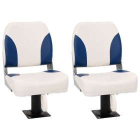 Asientos plegables de barco 4 uds azul y blanco 41x36x48 cm von , Teile für Segelboote - Ref: Foro24-3284287, Preis: 154,26 €...