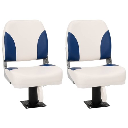 Asientos plegables de barco 4 uds azul y blanco 41x36x48 cm von , Teile für Segelboote - Ref: Foro24-3284287, Preis: 154,26 €...