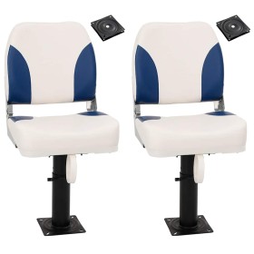 Asientos de barco con pedestal 2 uds altura ajustable 360° by , Boats - Ref: Foro24-3294962, Price: 212,73 €, Discount: %