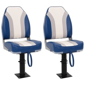 Asientos de barco con pedestal 2 uds altura ajustable 360° by , Boats - Ref: Foro24-3294974, Price: 253,81 €, Discount: %