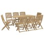 Juego de comedor de jardín 9 piezas madera maciza de acacia by , Garden sets - Ref: Foro24-3214241, Price: 514,41 €, Discount: %