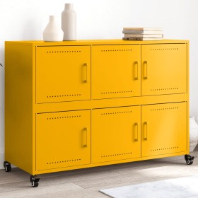 Aparador de acero amarillo mostaza 100,5x39x72 cm von , Sideboards - Ref: Foro24-846743, Preis: 161,37 €, Rabatt: %