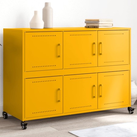Aparador de acero amarillo mostaza 100,5x39x72 cm von , Sideboards - Ref: Foro24-846743, Preis: 161,37 €, Rabatt: %