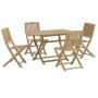 Juego de comedor de jardín 5 piezas madera maciza de acacia by , Garden sets - Ref: Foro24-3214236, Price: 304,68 €, Discount: %