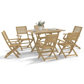 Juego de comedor para jardín 7 piezas madera maciza acacia von , Gartensets - Ref: Foro24-3295000, Preis: 370,09 €, Rabatt: %