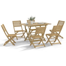 Juego de comedor para jardín 7 piezas madera maciza acacia von , Gartensets - Ref: Foro24-3295002, Preis: 420,84 €, Rabatt: %
