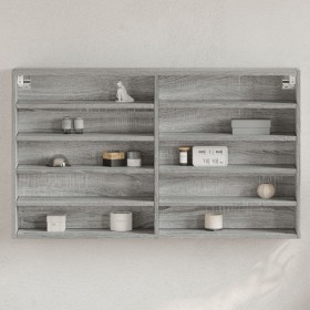 Comprar Vitrina de madera de ingeniería gris