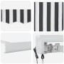 Toldo retráctil aluminio y tela gris antracita y blanco 5x3 m by , Awnings - Ref: Foro24-3216137, Price: 650,98 €, Discount: %
