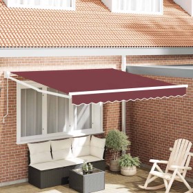 Toldo retráctil manual burdeos 300x250 cm