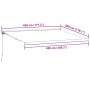 Toldo retráctil manual burdeos 450x300 cm by , Awnings - Ref: Foro24-3215316, Price: 515,35 €, Discount: %