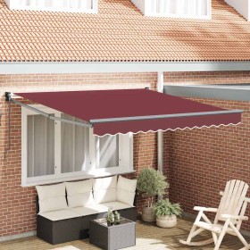 Toldo retráctil manual burdeos 300x250 cm by , Awnings - Ref: Foro24-3215298, Price: 186,44 €, Discount: %