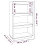 Solid pine wood shelf/space divider 60x35x103 cm by vidaXL, Bookcases and shelves - Ref: Foro24-810864, Price: 52,21 €, Disco...
